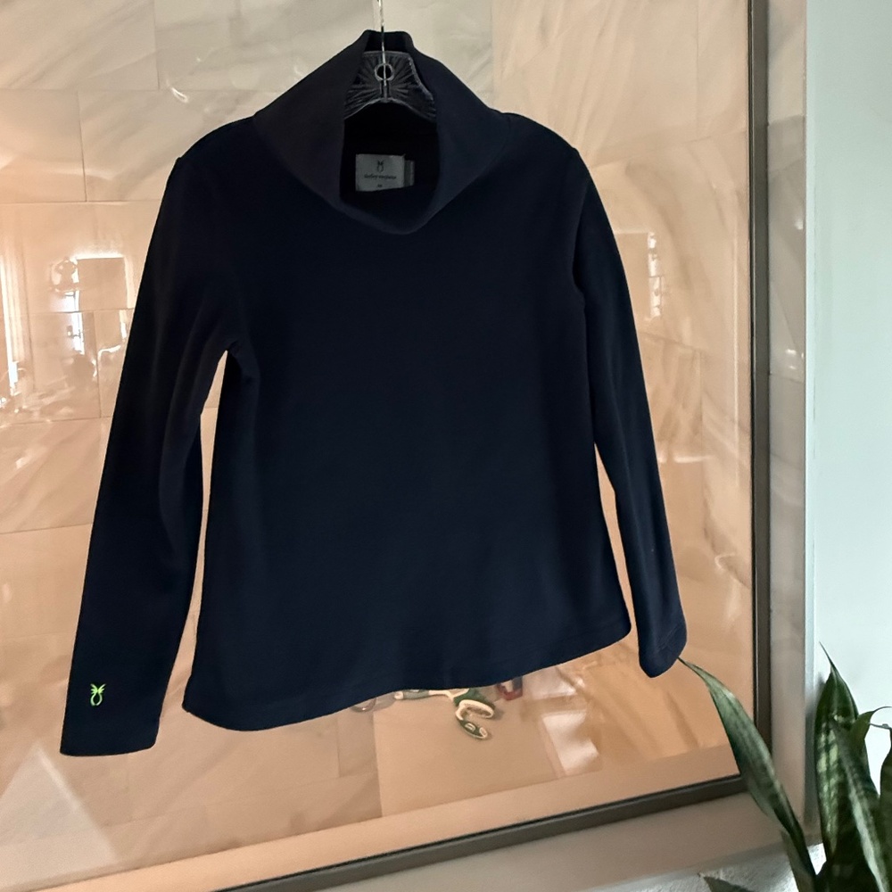 Excellent Condition! Dudley Stephens Vello Fleece Greenpoint Turtleneck Navy, XS - Picture 5 of 10